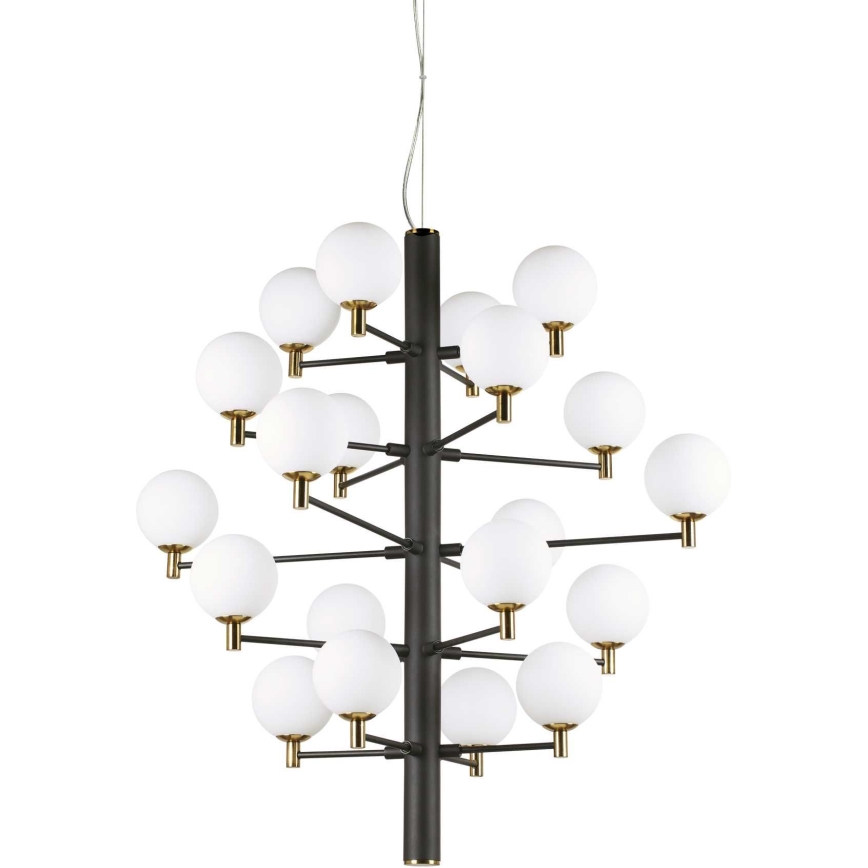 Ideal Lux - Suspension filaire LED COPERNICO 20xG9/3W/230V d. 86 cm noir