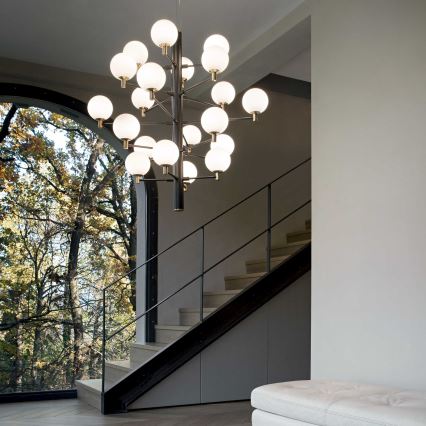Ideal Lux - Suspension filaire LED COPERNICO 20xG9/3W/230V d. 86 cm noir