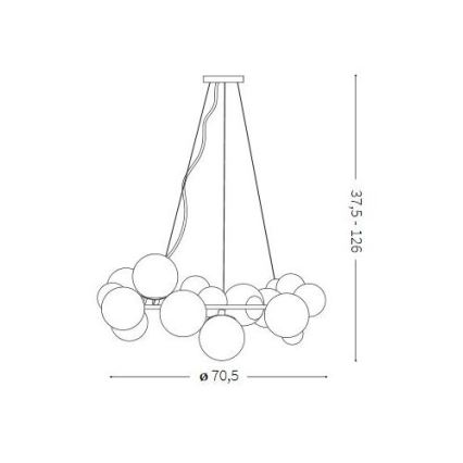 Ideal Lux - Suspension filaire LED DNA 25xG9/3,2W/230V