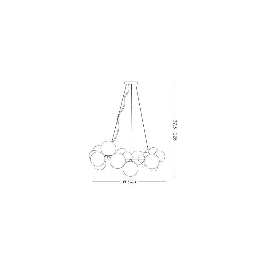 Ideal Lux - Suspension filaire LED DNA 25xG9/3,2W/230V