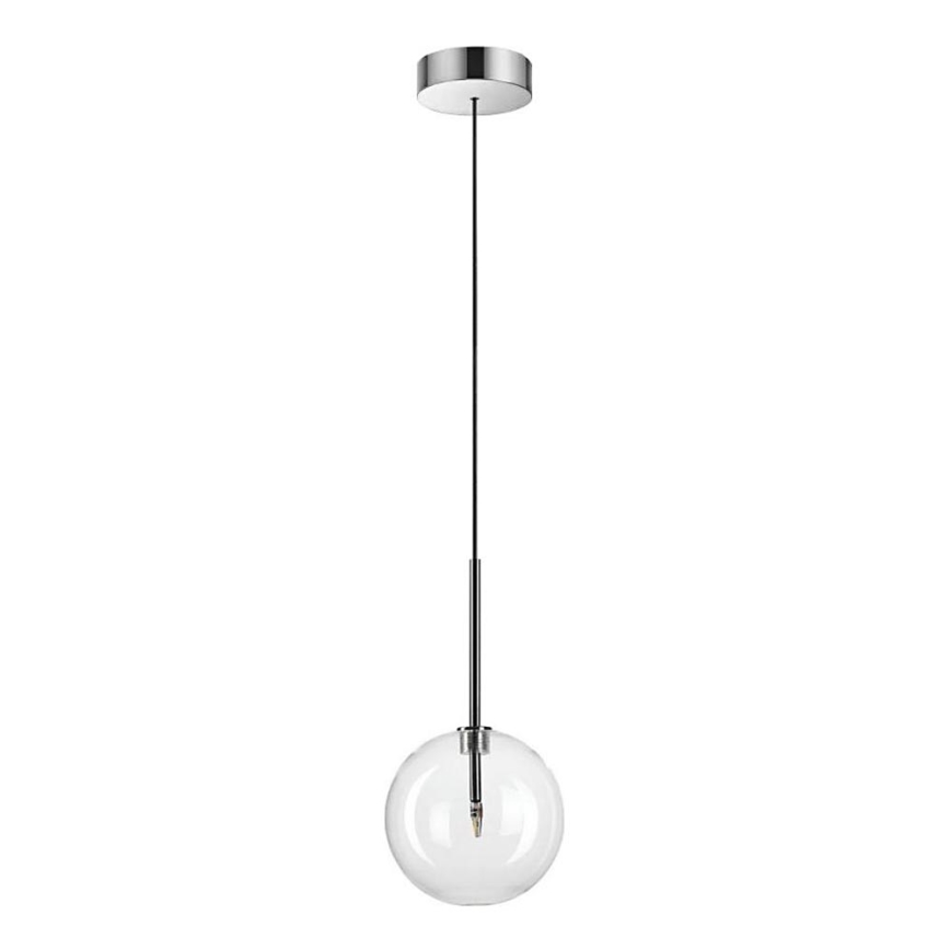 Ideal Lux - Suspension filaire LED EQUINOXE 1xG4/2W/230V d. 15 cm chrome brillant/transparent