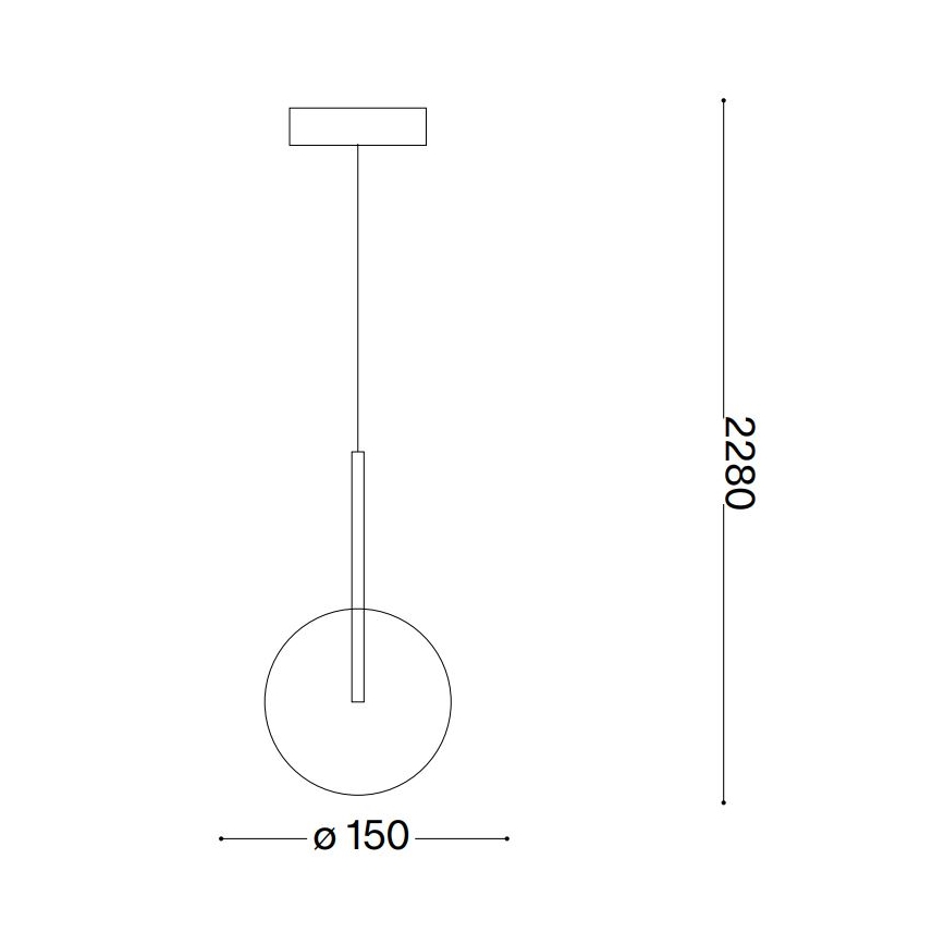 Ideal Lux - Suspension filaire LED EQUINOXE 1xG4/2W/230V d. 15 cm chrome brillant/transparent