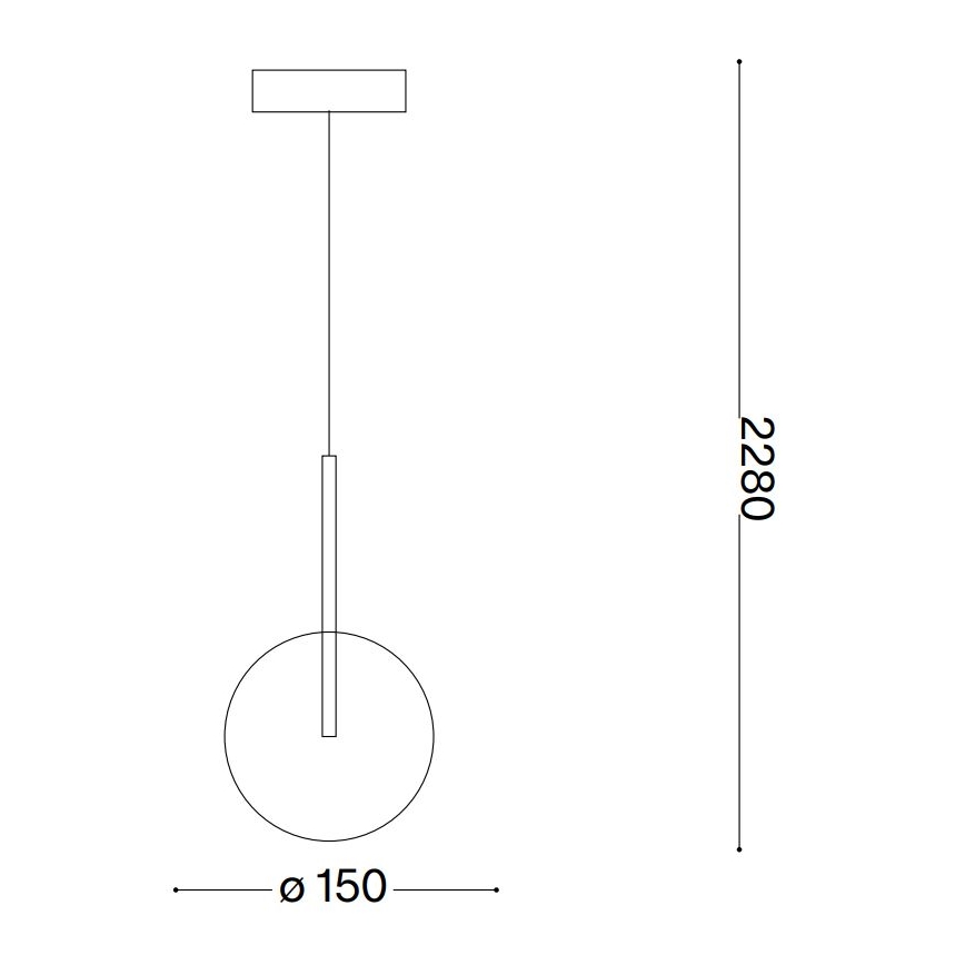 Ideal Lux - Suspension filaire LED EQUINOXE 1xG4/2W/230V d. 15 cm laiton/transparent