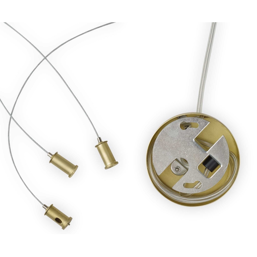 Ideal Lux - Suspension filaire LED PERLAGE 11xG9/3W/230V d. 73 cm doré/fumé