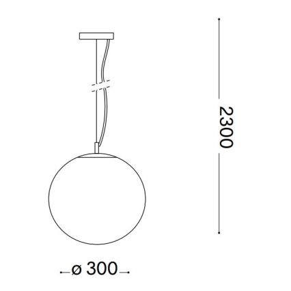 Ideal Lux - Suspension filaire MAPA 1xE27/42W/230V d. 30 cm doré/fumé