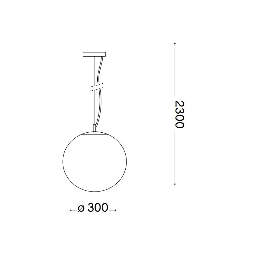 Ideal Lux - Suspension filaire MAPA 1xE27/42W/230V d. 30 cm transparent