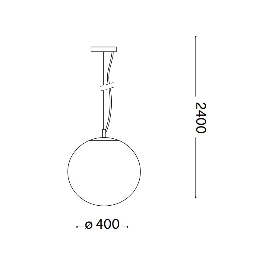 Ideal Lux - Suspension filaire MAPA 1xE27/42W/230V d. 40 cm gris/fumé
