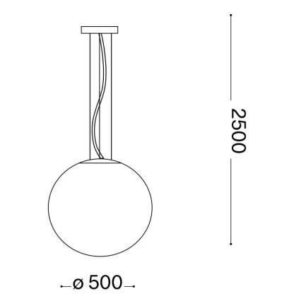 Ideal Lux - Suspension filaire MAPA 1xE27/42W/230V d. 50 cm doré/fumé