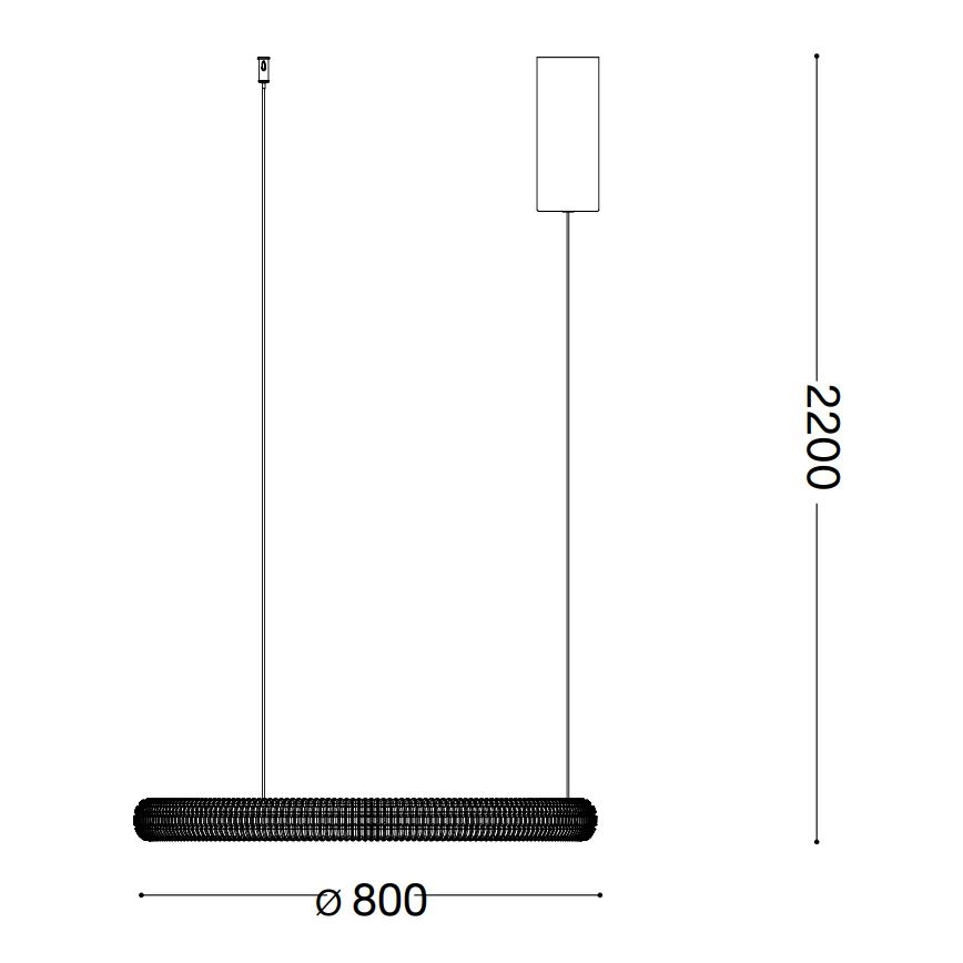 Ideal Lux - Suspension filaire MIRACLE LED/45W/230V d. 80 cm CRI 90 chrome mat