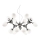 Ideal Lux - Suspension filaire NODI 15xE14/28W/230V chrome brillant/blanc