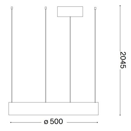 Ideal Lux - Suspension filaire ORACLE LED/28W/230V 3000K d. 50 cm CRI 90 blanc