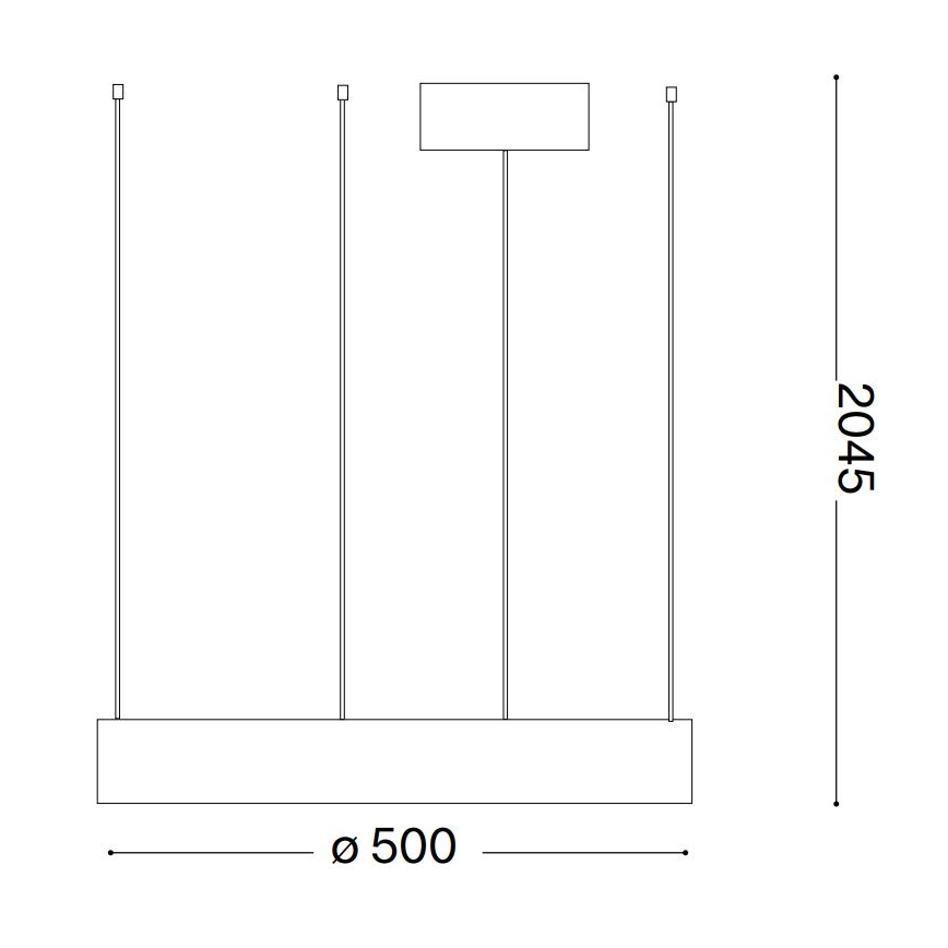 Ideal Lux - Suspension filaire ORACLE LED/28W/230V 3000K d. 50 cm CRI 90 noir