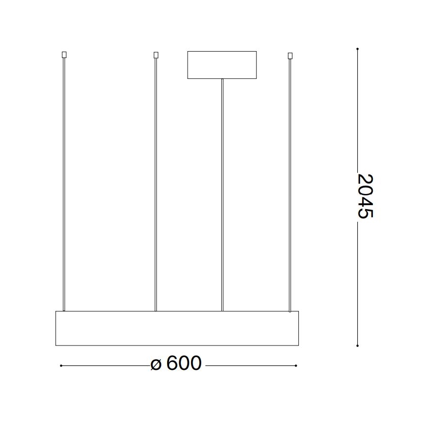 Ideal Lux - Suspension filaire ORACLE LED/33W/230V 3000K d. 60 cm CRI 90 blanc