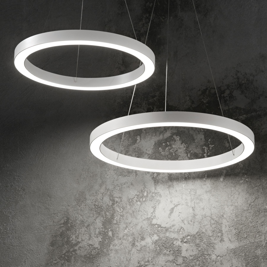 Ideal Lux - Suspension filaire ORACLE LED/35W/230V 3000K d. 70 cm CRI 90 blanc