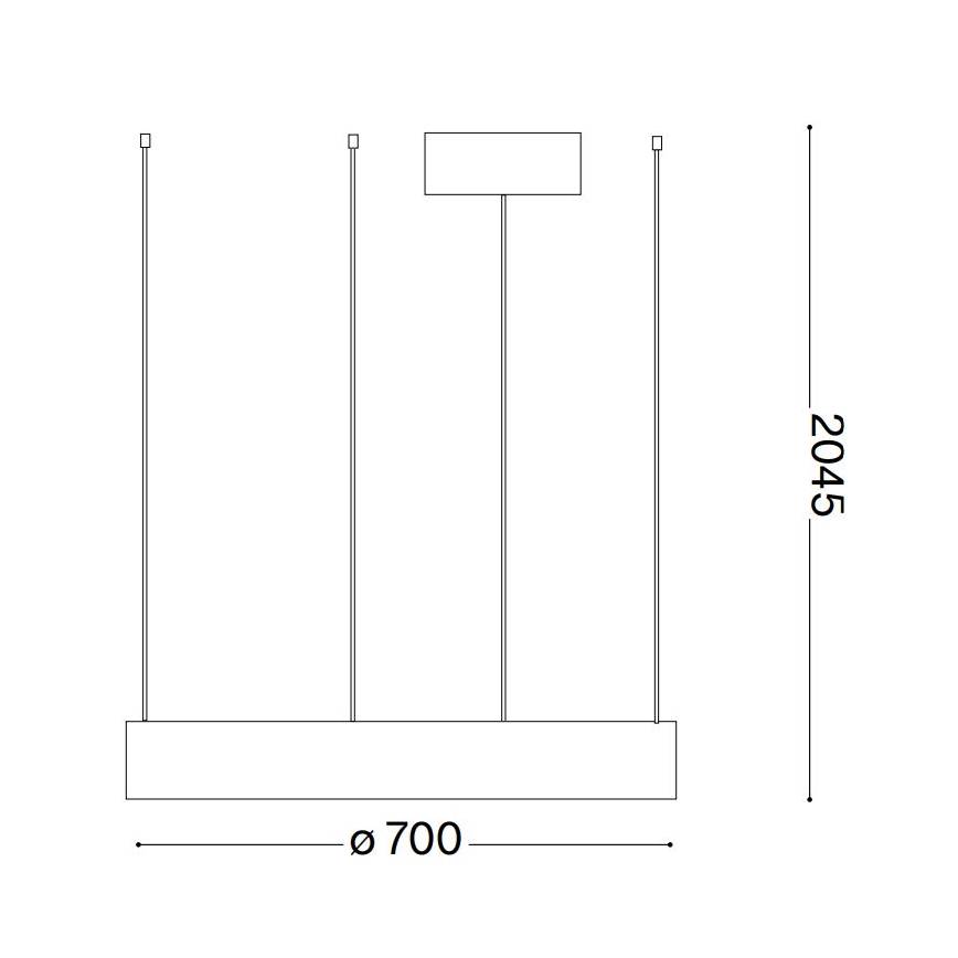 Ideal Lux - Suspension filaire ORACLE LED/35W/230V 3000K d. 70 cm CRI 90 blanc