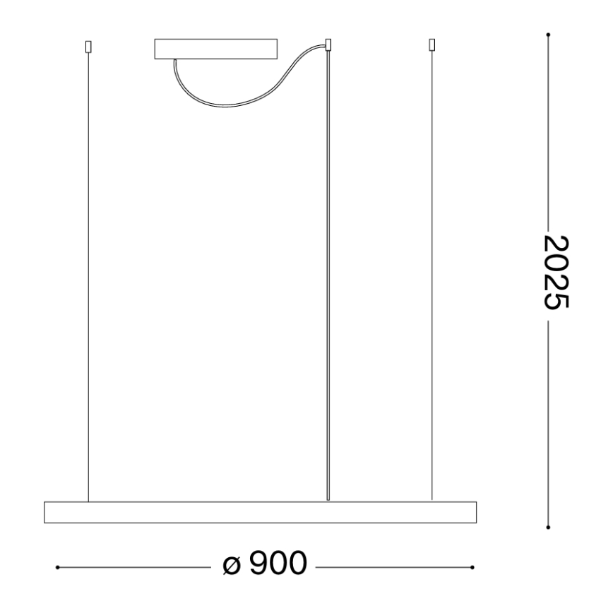 Ideal Lux - Suspension filaire ORACLE LED/55W/230V 3000K d. 90 cm blanc