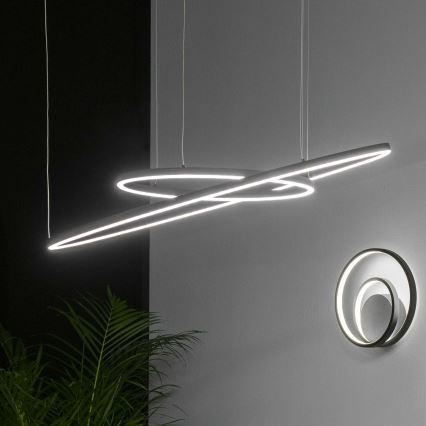 Ideal Lux - Suspension filaire ORACLE SLIM LED/55W/230V 4000K d. 90 cm noir