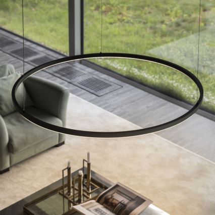 Ideal Lux - Suspension filaire à intensité variable ORACLE SLIM LED/76W/230V 3000K d. 150 cm noir