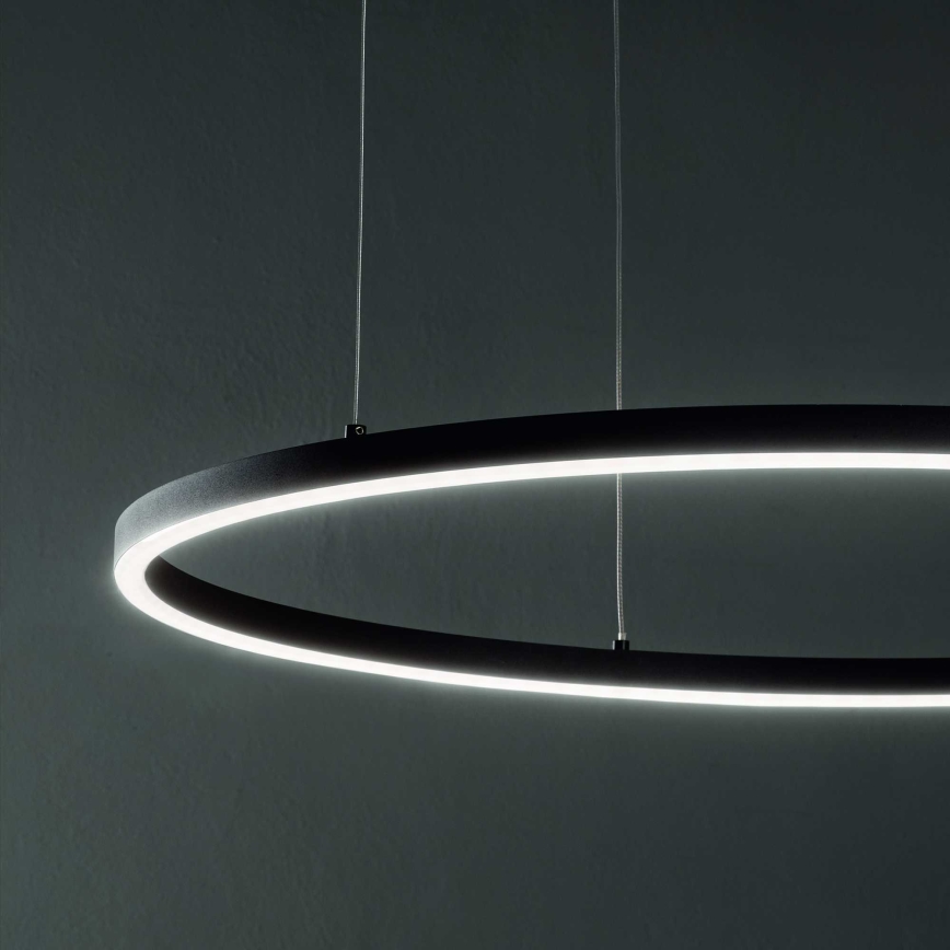 Ideal Lux - Suspension filaire à intensité variable ORACLE SLIM LED/76W/230V 3000K d. 150 cm noir