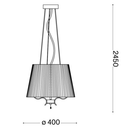 Ideal Lux - Suspension filaire en cristal PEGASO 3xE14/28W/230V d. 40 cm chrome brillant