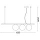 Ideal Lux - Suspension filaire PERLINE 3xG9/3W/230V noir