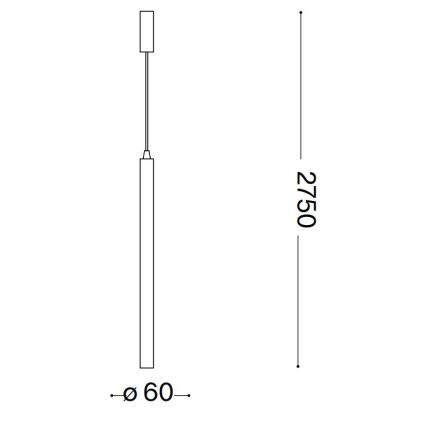 Ideal Lux - Suspension filaire ULTRATHIN LED/11,5W/230V CRI 90 noir