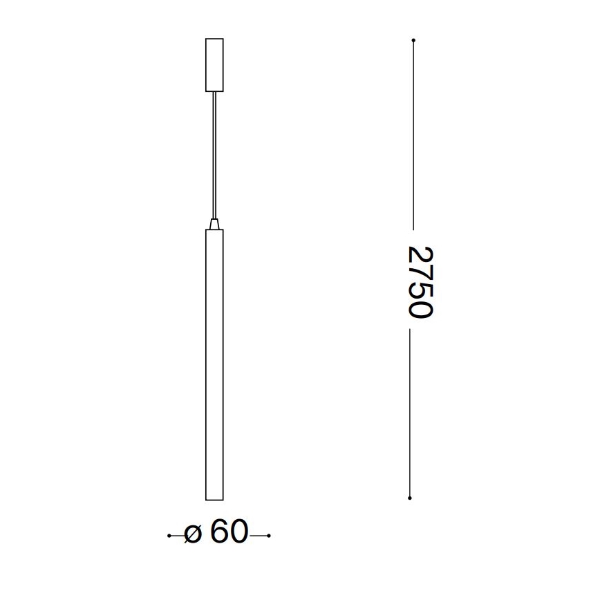 Ideal Lux - Suspension filaire ULTRATHIN LED/11,5W/230V CRI 90 noir