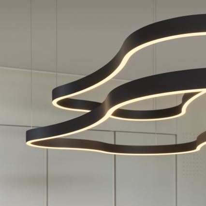Ideal Lux - Suspension filaire WAVES LED/37W/230V CRI 90 noir