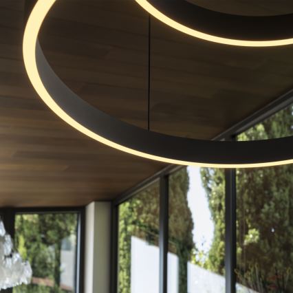 Ideal Lux - Suspension filaire WAVES LED/45W/230V CRI 90 noir