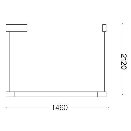 Ideal Lux - Suspension filaire YOKO LED/16W/230V noir