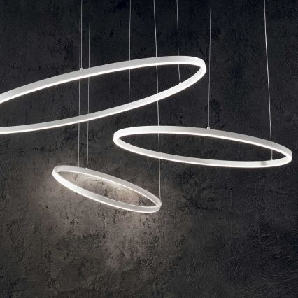 Ideal Lux - suspension sur câble LED ORACLE SLIM LED/29W/230V 3000K IRC 90 Ø 50 cm blanc
