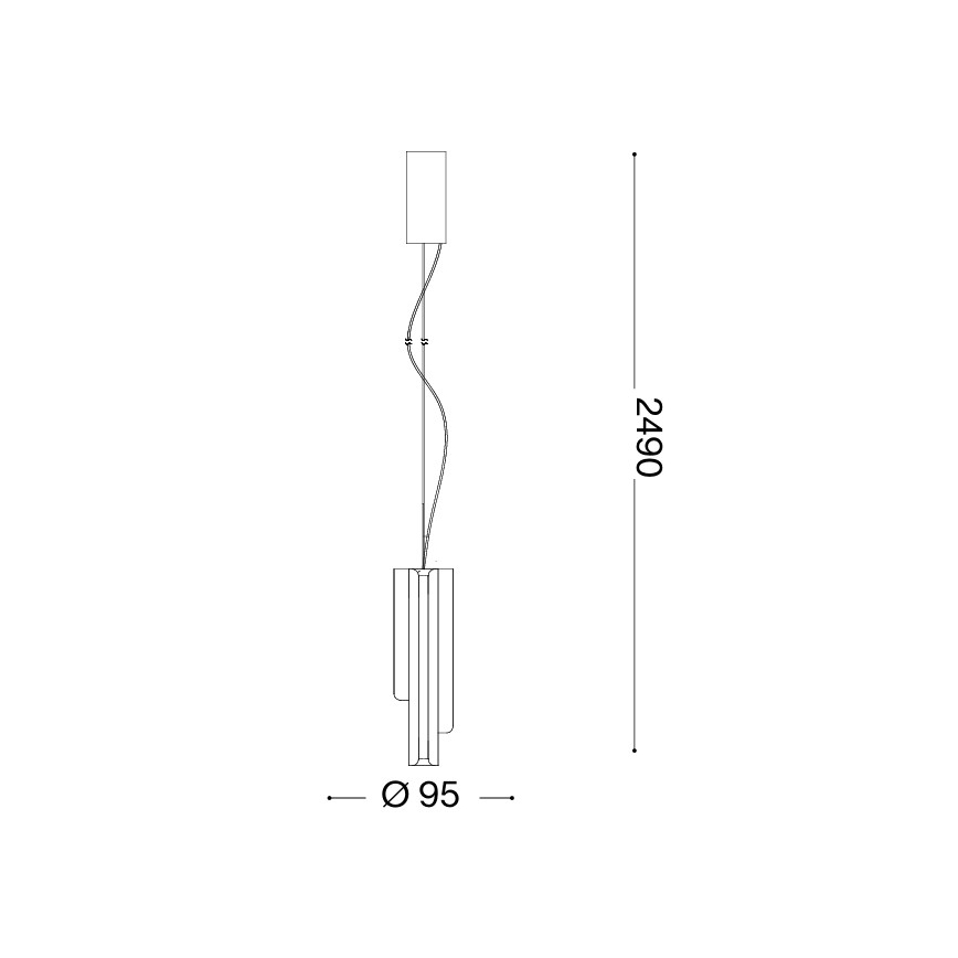 Ideal Lux - Suspension LED dimmable sur câble DORICA 3xLED/9W/230V CRI 90 Diam. 9,5 cm noire