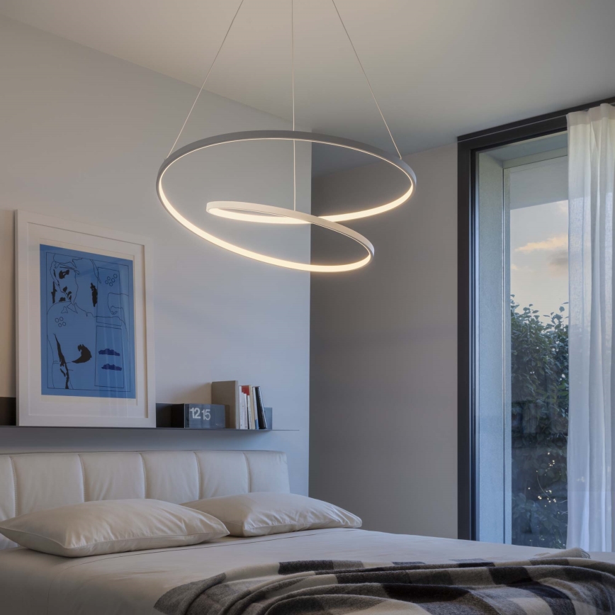 Ideal Lux - Suspension LED dimmable sur câble OZ LED/48W/230V Ø 60 cm IRC 90 blanc