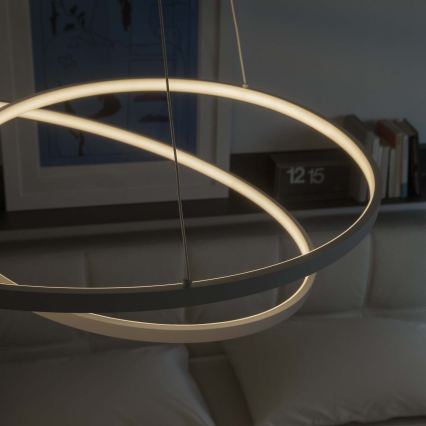 Ideal Lux - Suspension LED dimmable sur câble OZ LED/48W/230V Ø 60 cm IRC 90 blanc
