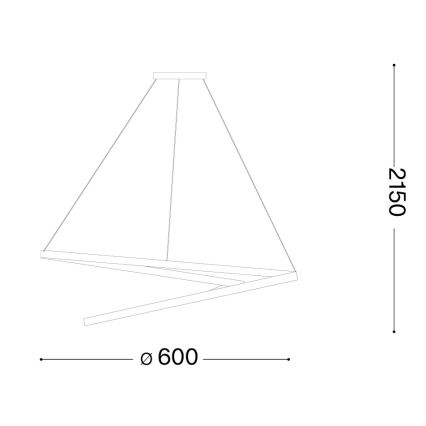 Ideal Lux - Suspension LED dimmable sur câble OZ LED/48W/230V Ø 60 cm IRC 90 blanc