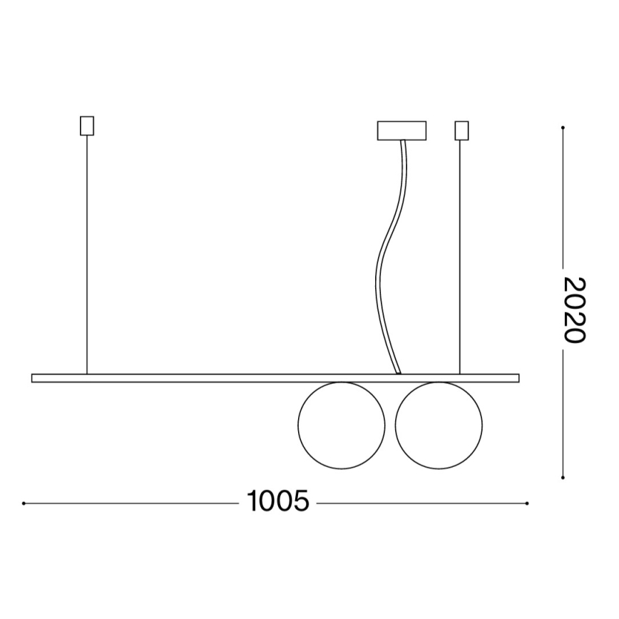 Ideal Lux - Suspension LED PERLINE sur câble 2xG9/3W/230V dorée