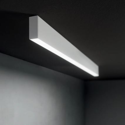 Ideal Lux - Suspension LED STEEL sur câble, 29 W, 230 V, 4000 K, IRC 90, 120 cm, blanche