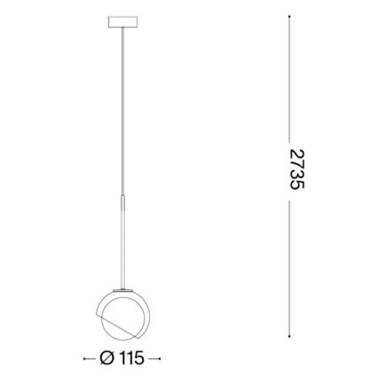 Ideal Lux - Suspension LED sur câble BLOOM 1xG9/3W/230V Ø 11,5 cm noire