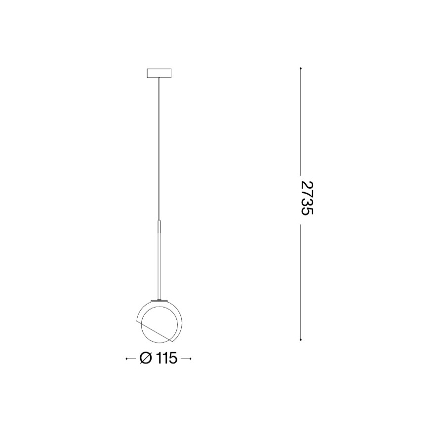 Ideal Lux - Suspension LED sur câble BLOOM 1xG9/3W/230V Ø 11,5 cm doré/beige fumé