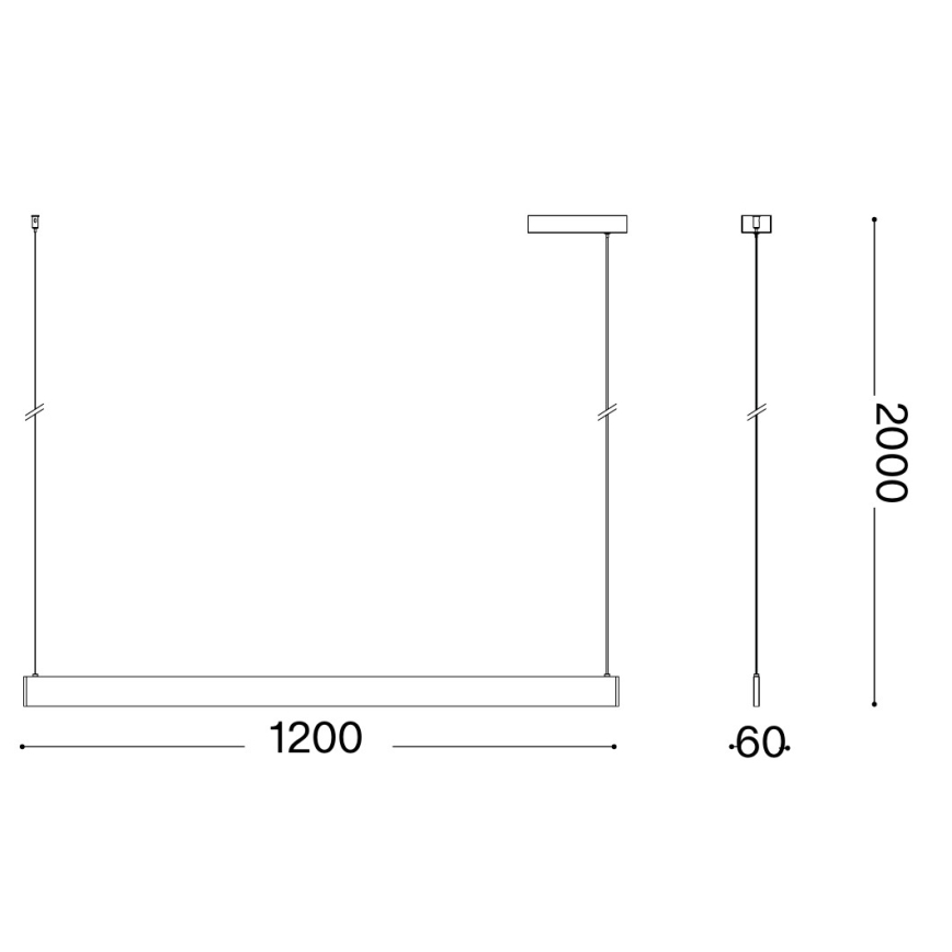 Ideal Lux - Suspension LED sur câble DESK ACCENT LED/36W/230V CRI 90 120 cm blanc