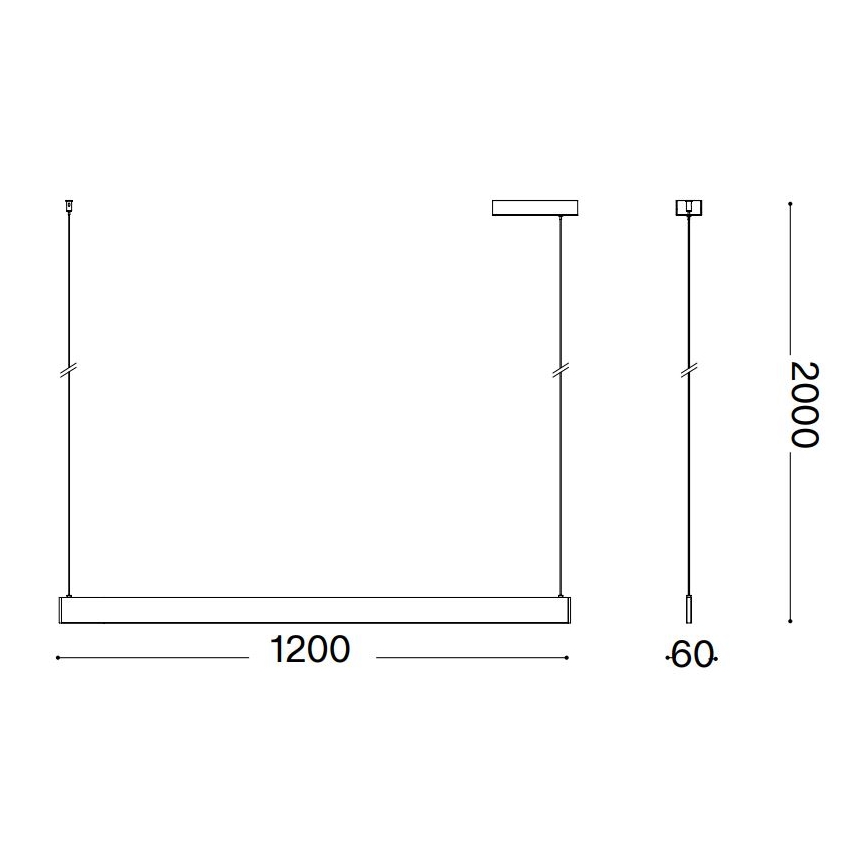 Ideal Lux - Suspension LED sur câble DESK LED/36W/230V 120 cm CRI 90 blanche