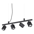 Ideal Lux - Suspension LED sur câble DYNAMITE 4xGU10/7W/230V CRI 90 noir