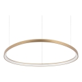 Ideal Lux - Suspension LED sur câble GEMINI LED/78W/230V 2700K Ø 105 cm IRC 90 laiton
