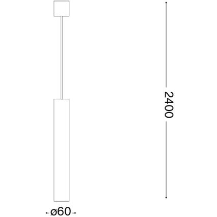Ideal Lux - Suspension LED sur câble LOOK 1xGU10/7W/230V CRI 90 diam. 6 cm chrome brillant