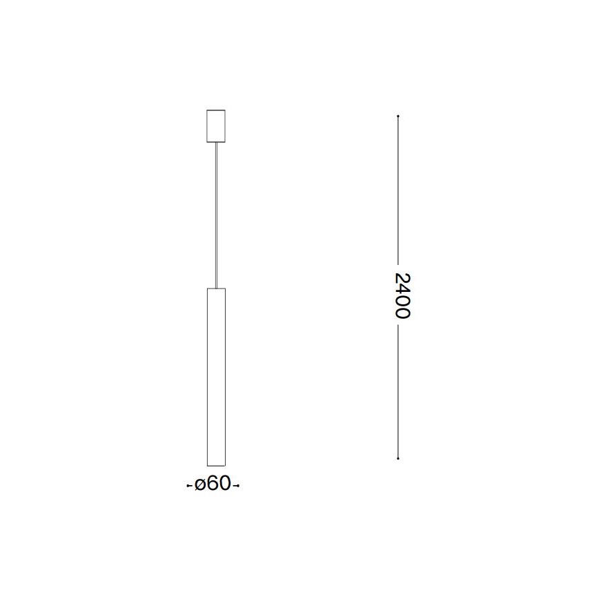 Ideal Lux - suspension LED sur câble LOOK 1xGU10/7W/230V CRI 90 Ø 6 cm blanche