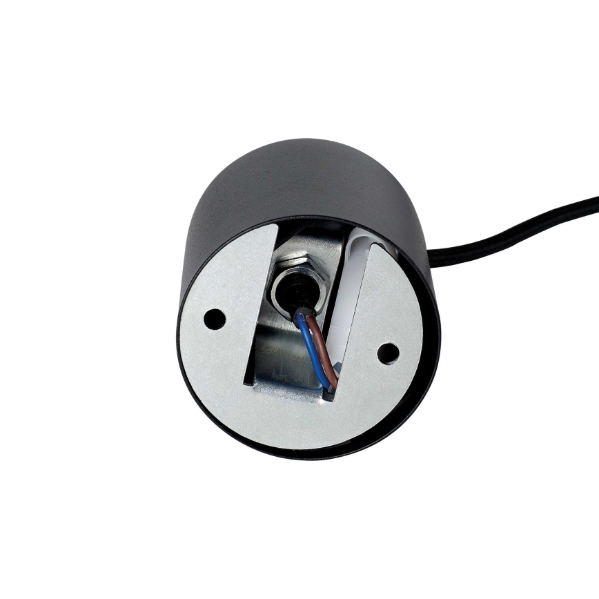 Ideal Lux - Suspension LED sur câble LOOK 1xGU10/7W/230V CRI 90 Ø 6 cm noire