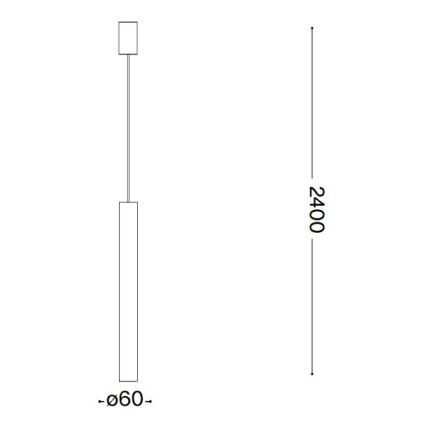 Ideal Lux - Suspension LED sur câble LOOK 1xGU10/7W/230V CRI 90 Ø 6 cm noire