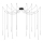 Ideal Lux - Suspension LED sur câble LUCCIOLA 16xLED/16W/230V CRI 90 en forme d'araignée noire