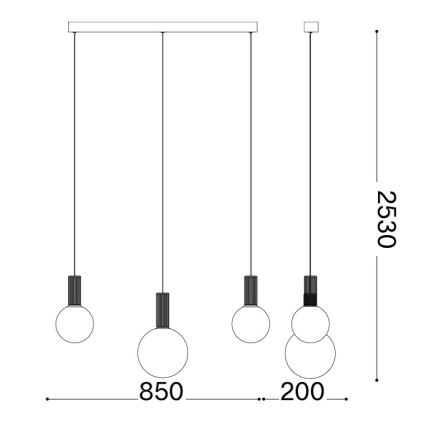 Ideal Lux - Suspension LED sur câble ODEON LED/20W/230V IRC 90 beige/blanc