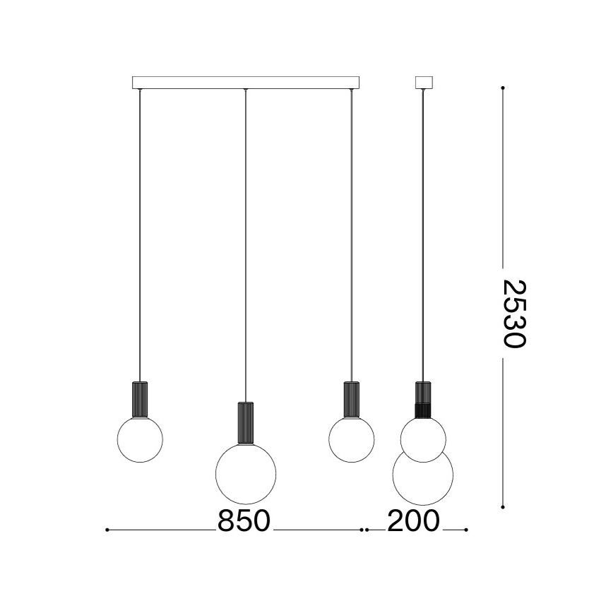 Ideal Lux - Suspension LED sur câble ODEON LED/20W/230V IRC 90 beige/blanc